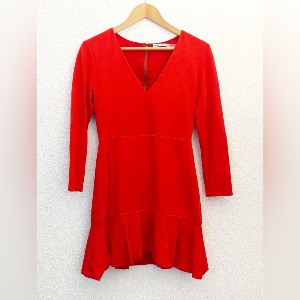 alice + olivia Red Mini Cocktail Dress size 6